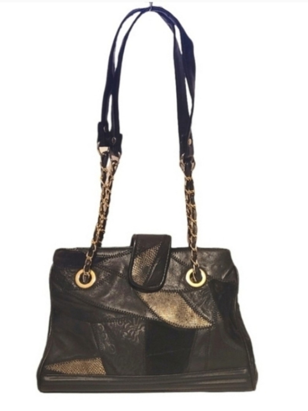 VTG La Covina Leather Patchwork Purse